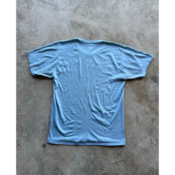 Vintage 'YES' 1977 Tour Rock Band Shirt Light Blue Size Small - Picture 2 of 7